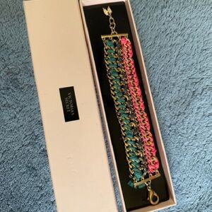 Victoria's Secret Women's Angel Wings Metal & Woven Bracelet